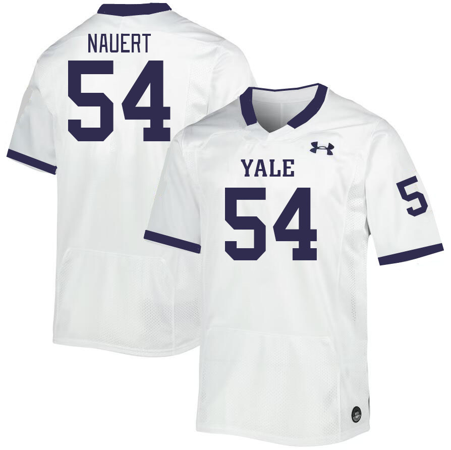Men-Youth #54 Patrick Nauert Yale Bulldogs 2023 College Football Jerseys Stitched-White